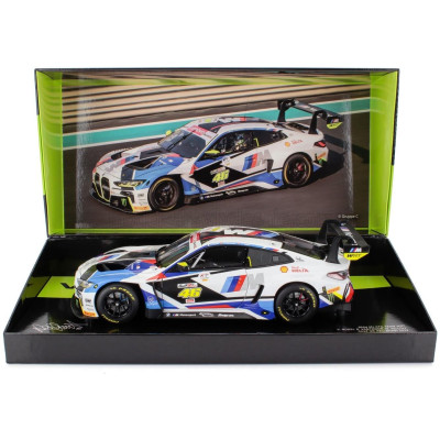 MINICHAMPS BMW 4-SERIES M4 GT3 TEAM WRT N 46 GULF 12h ABU DHABI 2023 VALENTINO ROSSI - NICK YELLOY - DRIES VANTHOOR - WHITE BLAC