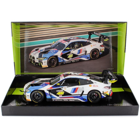 MINICHAMPS BMW 4-SERIES M4 GT3 TEAM WRT N 46 GULF 12h ABU DHABI 2023 VALENTINO ROSSI - NICK YELLOY - DRIES VANTHOOR - WHITE BLAC