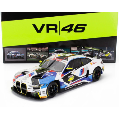 MINICHAMPS BMW 4-SERIES M4 GT3 TEAM WRT N 46 GULF 12h ABU DHABI 2023 VALENTINO ROSSI - NICK YELLOY - DRIES VANTHOOR - WHITE BLAC