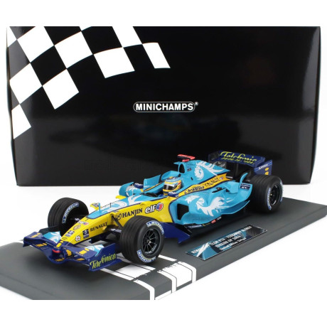 MINICHAMPS RENAULT F1  R26 TEAM MILD SEVEN RENAULT F1 N 1 WORLD CHAMPION TURKISH GP 2006 FERNANDO ALONSO - LIGHT BLUE YELLOW 1/1