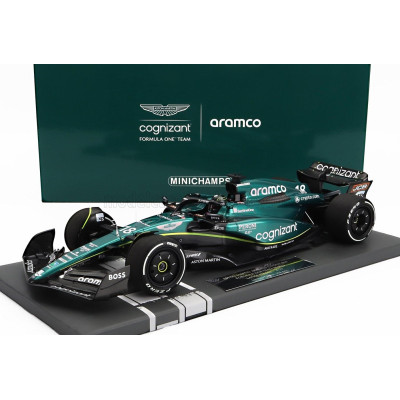 MINICHAMPS ASTON MARTIN F1  AMR23 TEAM ARAMCO COGNIZANT N 18 SEASON 2023 LANCE STROLL - GREEN 1/18