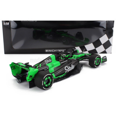 MINICHAMPS SAUBER F1  C44 TEAM STAKE KICK N 77 SEASON 2024 VALTTERI BOTTAS - GREEN BLACK 1/18
