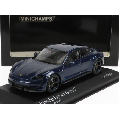 MINICHAMPS PORSCHE TAYCAN TURBO S CROSS 2020 - BLUE MET 1/43