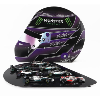 MINICHAMPS MERCEDES GP F1  SET 7X LEWIS HAMILTON WORLD CHAMPION - McLAREN MP4/23 N 22 2008 - W05 AMG PETRONAS N 44 2014 - W06 AM