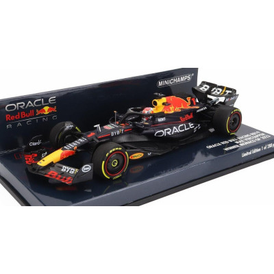 MINICHAMPS RED BULL F1  RB19 TEAM ORACLE RED BULL RACING N 1 WORLD CHAMPION WINNER MONACO GP 2023 MAX VERSTAPPEN - MATT BLUE 1/4