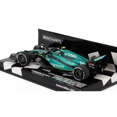 MINICHAMPS ASTON MARTIN F1  AMR23 TEAM ARAMCO COGNIZANT N 14 2nd CANADA GP 2023 FERNANDO ALONSO - GREEN 1/43
