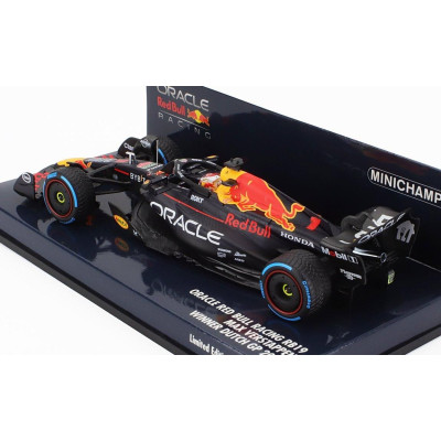 MINICHAMPS RED BULL F1  RB19 TEAM ORACLE RED BULL RACING N 1 WORLD CHAMPION WINNER DUTCH GP 2023 MAX VERSTAPPEN - MATT BLUE 1/43