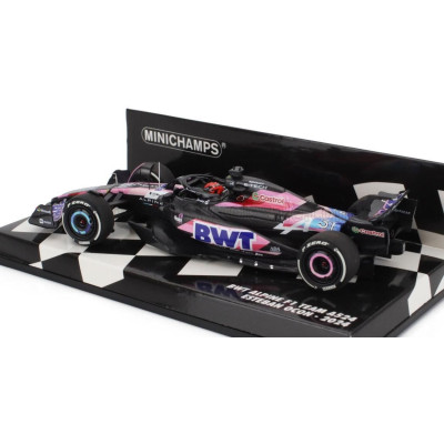MINICHAMPS ALPINE F1  A524 TEAM BWT ALPINE N 31 SEASON 2024 ESTEBAN OCON - BLACK BLUE PINK 1/43