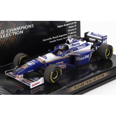 MINICHAMPS WILLIAMS F1  FW18 RENAULT N 5 WORLD CHAMPION DIRTY VERSION SEASON 1996 DAMON HILL - BLUE WHITE 1/43