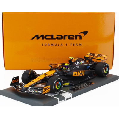 MINICHAMPS McLAREN F1  MCL60 TEAM McLAREN N 4 2nd JAPAN GP 2023 LANDO NORRIS - ORANGE BLUE BLACK 1/18