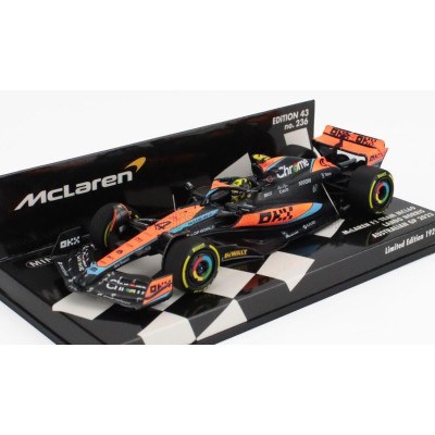 MINICHAMPS McLAREN F1  MCL60 TEAM McLAREN N 4 AUSTRALIAN GP 2023 LANDO NORRIS - ORANGE BLACK BLUE 1/43