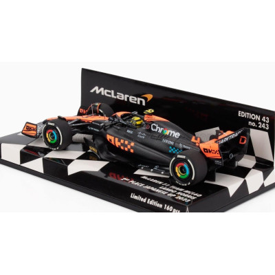 MINICHAMPS McLAREN F1  MCL60 TEAM McLAREN N 4 2nd JAPAN GP 2023 LANDO NORRIS - WHITE ORANGE BLACK 1/43