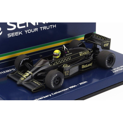 MINICHAMPS LOTUS F1  98T RENAULT TURBO N 12 SEASON DIRTY VERSION 1986 AYRTON SENNA - BLACK GOLD 1/43