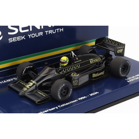 MINICHAMPS LOTUS F1  98T RENAULT TURBO N 12 SEASON DIRTY VERSION 1986 AYRTON SENNA - BLACK GOLD 1/43