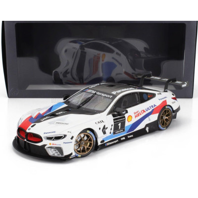 MINICHAMPS BMW 8-SERIES M8 GTE TEAM BMW MOTORSPORT MISSION 8 N 1 RACING 2019 - WHITE BLUE RED BLACK 1/18