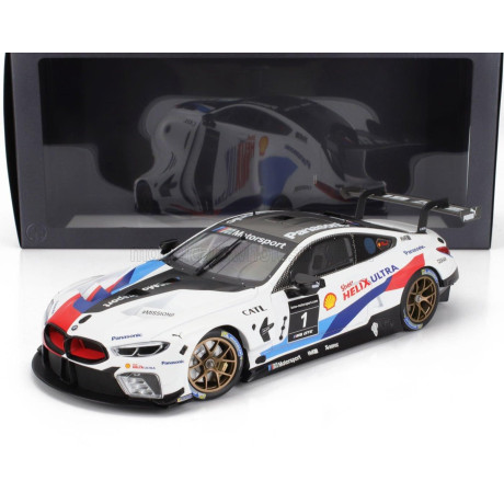 MINICHAMPS BMW 8-SERIES M8 GTE TEAM BMW MOTORSPORT MISSION 8 N 1 RACING 2019 - WHITE BLUE RED BLACK 1/18