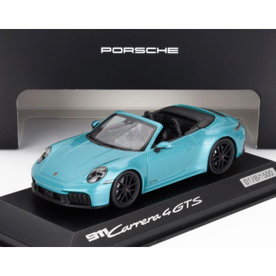 MINICHAMPS PORSCHE 911 992-2 CARRERA 4 GTS CABRIOLET OPEN 2024 - IPANEMA BLUE 1/43