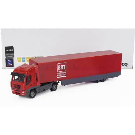NEWRAY IVECO FIAT STRALIS 540 TRUCK CASSONATO BRT BARTOLINI CORRIERE ESPRESSO 2009 - RED 1/87