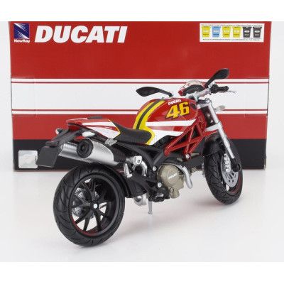 NEWRAY DUCATI MONSTER 796 N 46 2011 - RED WHITE YELLOW 1/12