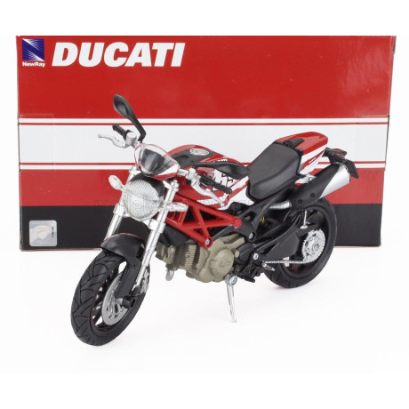 NEWRAY DUCATI MONSTER 796 N 69 2011 - RED WHITE YELLOW 1/12