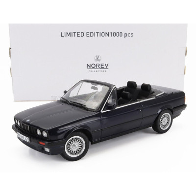 NOREV BMW 3-SERIES 325i (E30) CABRIOLET OPEN 1991 - BLUE 1/18