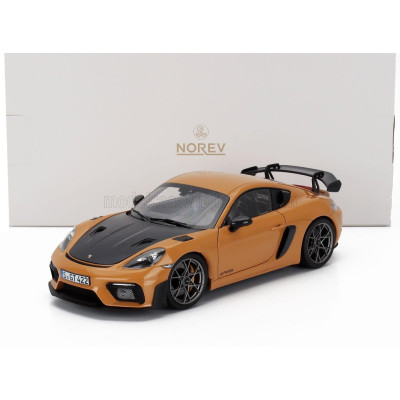 NOREV PORSCHE 718 CAYMAN GT4 RS WEISSACH PACKAGE 2023 - BAHAMA YELLOW BLACK 1/18