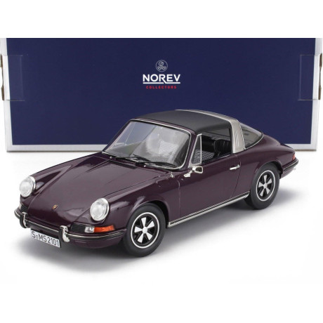 NOREV PORSCHE 911 E TARGA 1971 - PURPLE 1/18