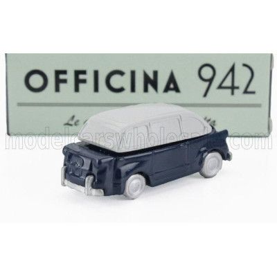 OFFICINA 942 FIAT 600 MULTIPLA SPECIALE CARROZZERIA FRUA 1956 - BLUE LIGHT GREY 1/76