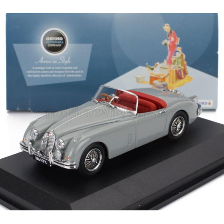 OXFORD MODELS JAGUAR XK150 SPIDER OPEN 1958 - LIGHT GREY 1/43