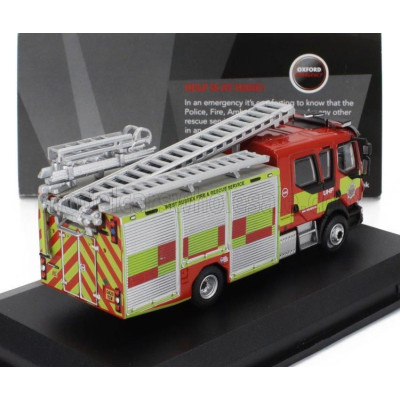 OXFORD MODELS VOLVO FL TANKER TRUCK FIRE ENGINE 2018 - RED YELLOW SILVER 1/76