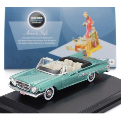 OXFORD MODELS CHRYSLER 300 CABRIOLET OPEN 1961 - LIGHT GREEN 1/87