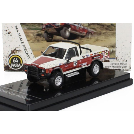 PARAGON MODELS TOYOTA HILUX PICK-UP RACING LHD 1985 - WHITE RED 1/64