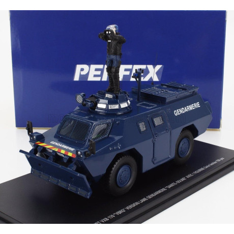 PERFEX BERLIET VXB 170 VBRG ANFIBIO BLINDATO GENDARMERIE SAINT SOLINE WITH FIGURE POLICE GENDARMES 1974 - BLUE 1/43