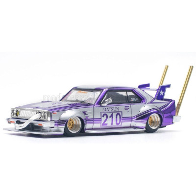 POP RACE LIMITED NISSAN SKYLINE C210 KAIDO RACER N 210 BOSOZOKU STILE 1977 - SILVER PURPLE 1/64