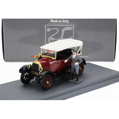 RIO MODELS FIAT 501 FIUME 1919 WITH GABRIELE D'ANNUNZIO FIGURE - RED BLACK 1/43