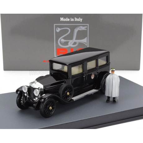 RIO MODELS FIAT 519S LIMOUSINE 1929 WITH (KING) RE VITTORIO EMANUELE III FIGURE - BLACK 1/43