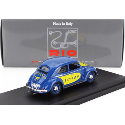 RIO MODELS VOLKSWAGEN BEETLE MAGGIOLINO KAFER LUFTHANSA 1957 - BLUE YELLOW 1/43