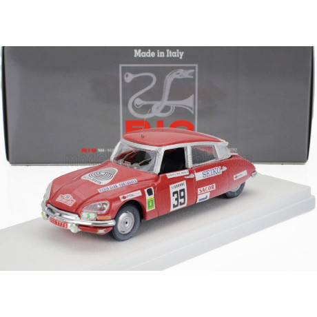 RIO MODELS CITROEN DS21 N 39 RALLY MONTECARLO 1972 FRANCISCO ROMAOZINHO - HEITOR MORAIS - RED 1/43