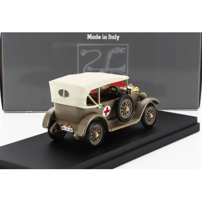 RIO MODELS FIAT 501 TORPEDO CROCE ROSSA AMBULANCE - AMBULANZA COLONIALE 1936 - MILITARY GREEN BEIGE 1/43