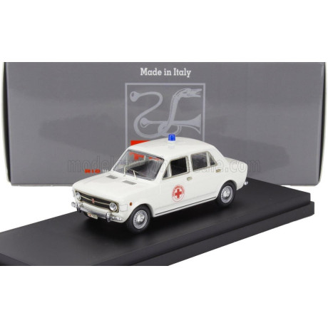 RIO MODELS FIAT 128 C.R.I. CROCE ROSSA ITALIANA AMBULANCE 1970 - WHITE 1/43
