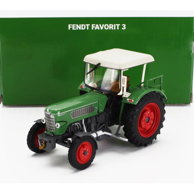 ROS MODEL FENDT FAVORIT 3 2WD TRACTOR 1964 - GREEN RED 1/32