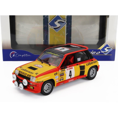 SOLIDO RENAULT R5 TURBO (night version) N 4 TOUR DE CORSE 1980 JEAN RAGNOTTI - JEAN MARC ANDRIE - YELLOW RED 1/18