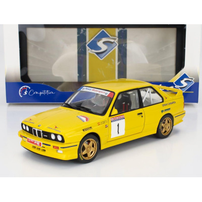 SOLIDO BMW 3-SERIES (E30) Gr.A N 1 3rd RALLY PRINCIPE ASTURIAS 1992 JOSE MARIA PONCE - JOSE CARLOS DENIZ - YELLOW 1/18
