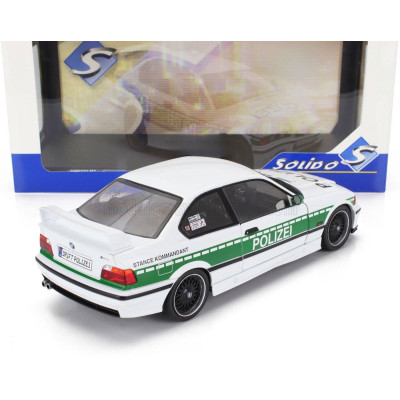 SOLIDO BMW 3-SERIES M3 (E36) COUPE POLIZEI 1991 - WHITE GREEN 1/18