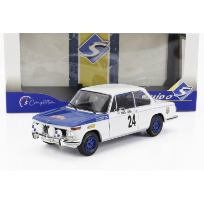 SOLIDO BMW 2002 Ti N 24 (night version) RALLY MONTECARLO 1969 TIMO MAKINEN - PAUL EASTER - WHITE BLUE 1/18