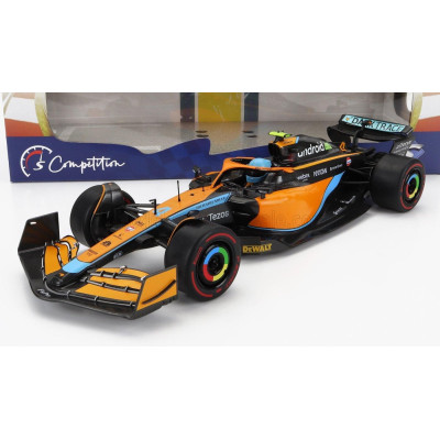 SOLIDO McLAREN F1  MCL36 TEAM MCLAREN N 4 3rd EMILIA ROMAGNA ITALY GP 2022 LANDO NORRIS - ORANGE LIGHT BLUE 1/18