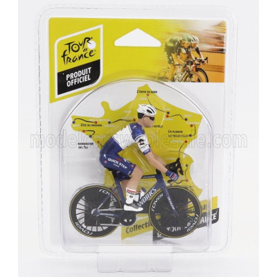 SOLIDO FIGURES CICLISTA - CYCLIST - TEAM QUICK STEP-SOUDAL - TOUR DE FRANCE 2023 - BLUE WHITE 1/18