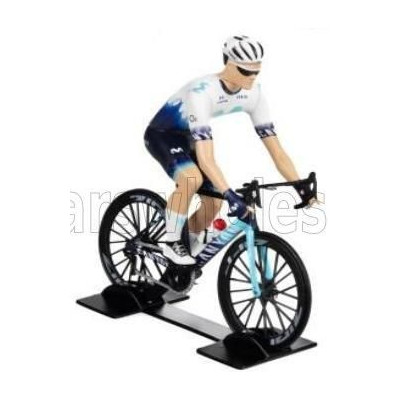 SOLIDO FIGURES CICLISTA - CYCLIST - TEAM MOVISTAR - TOUR DE FRANCE 2023 - WHITE 1/18