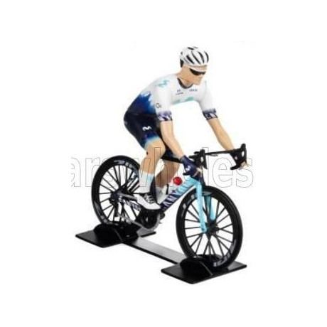 SOLIDO FIGURES CICLISTA - CYCLIST - TEAM MOVISTAR - TOUR DE FRANCE 2023 - WHITE 1/18