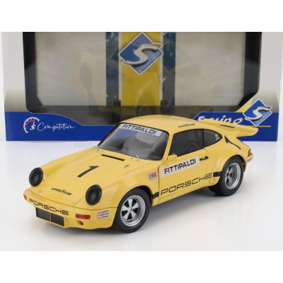 SOLIDO PORSCHE 911 CARRERA 3.0 RSR N 1 IROC RIVERSIDE 1973 EMERSON FITTIPALDI - YELLOW 1/18